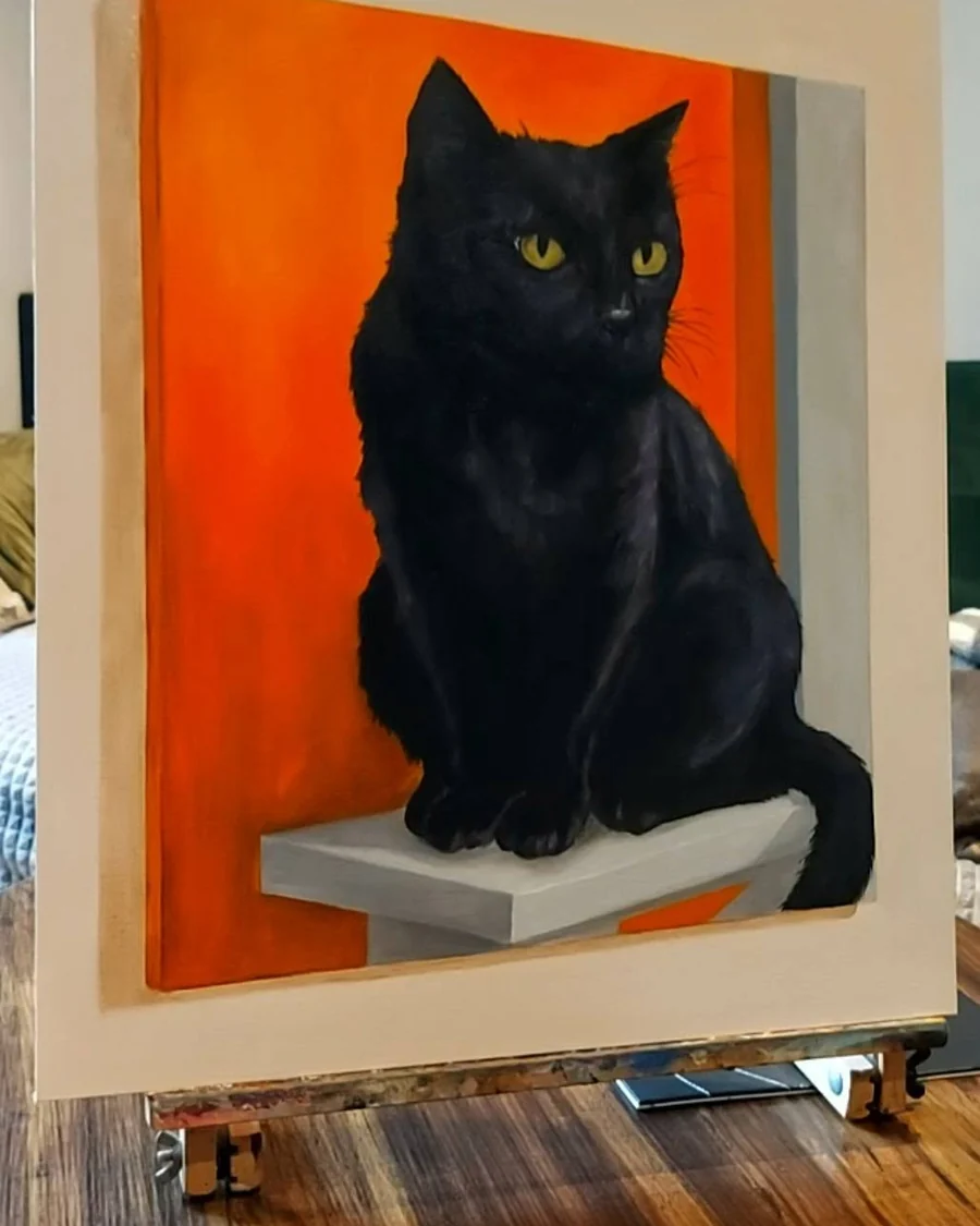 Preview of the black cat painting